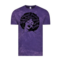 Cloud Purple Womens Strong Black Woman Afro Message Vintage Tee - lanVoArt