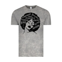 Cloud Rock Womens Strong Black Woman Afro Message Vintage Tee - lanVoArt