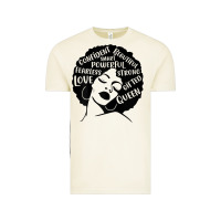 Vintage Arctic Womens Strong Black Woman Afro Message Vintage Tee - lanVoArt