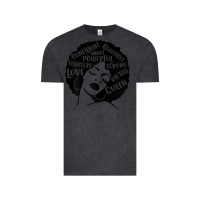 Vintage Black Womens Strong Black Woman Afro Message Vintage Tee - lanVoArt