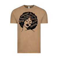 Vintage Coffee Womens Strong Black Woman Afro Message Vintage Tee - lanVoArt