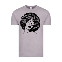 Womens Strong Black Woman Afro Message Vintage Tee | Teevron
