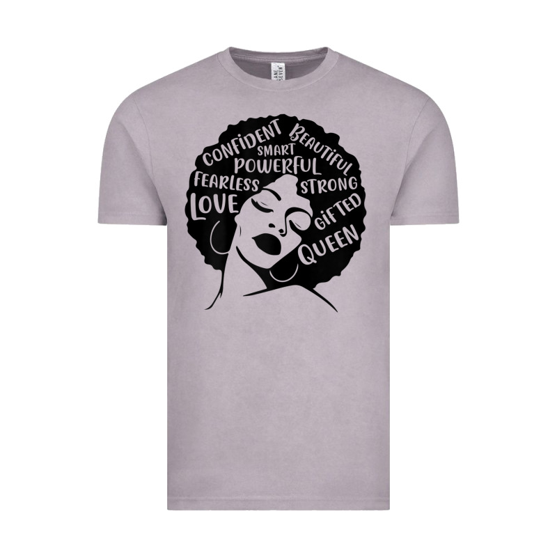Womens Strong Black Woman Afro Message Vintage Tee by lanVoArt | Teevron