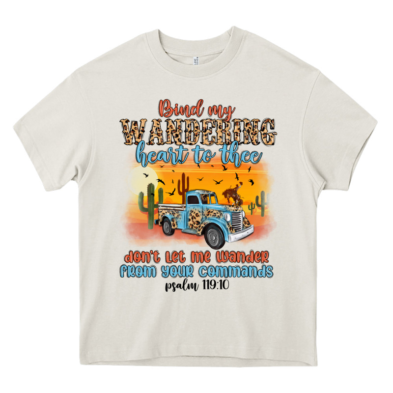 Bind My Wandering Heart To Thee Heavy Core Tee by MaliasSmallBusiness | Teevron