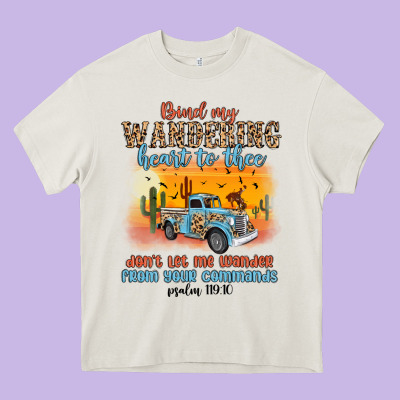 Bind My Wandering Heart To Thee Heavy Core Tee Designed By Maliassmallbusiness