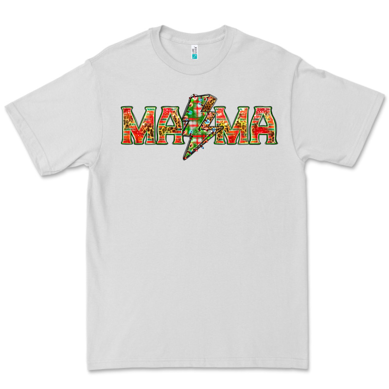 Mama Christmas Lightning Bolt Premium Tee by NancyCooperArtShop | Teevron