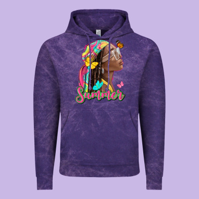 Summer Afro Vintage Hoodie Designed By Nancycooperartshop