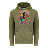 Vintage Olive summer afro Vintage Hoodie - NancyCooperArtShop