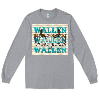Heather Grey wallen with bull skull Long Sleeve Tee - TumblerDesignByShophia