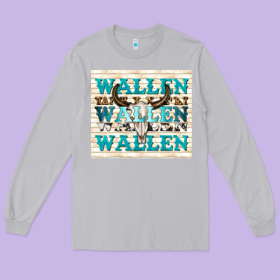 Wallen With Bull Skull Long Sleeve Tee Designed By Tumblerdesignbyshophia