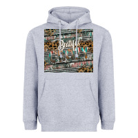 Heather Grey beautiful crazy Heavyweight Hoodie - CowhideDigitalArt