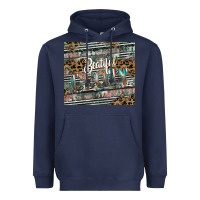 Navy beautiful crazy Heavyweight Hoodie - CowhideDigitalArt