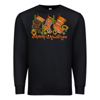 Black western Christmas Premium Sweatshirt - CowhideDigitalArt
