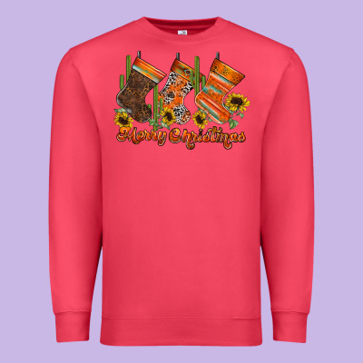 Western Christmas Premium Sweatshirt Designed By Cowhidedigitalart