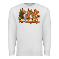 Oatmeal Heather western Christmas Premium Sweatshirt - CowhideDigitalArt