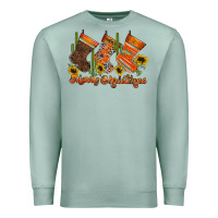 Seafoam western Christmas Premium Sweatshirt - CowhideDigitalArt