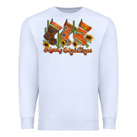 White western Christmas Premium Sweatshirt - CowhideDigitalArt