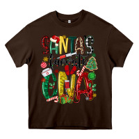 Chocolate Brown santas favorite cna nurse Heavy Core Tee - MaliasSmallBusiness