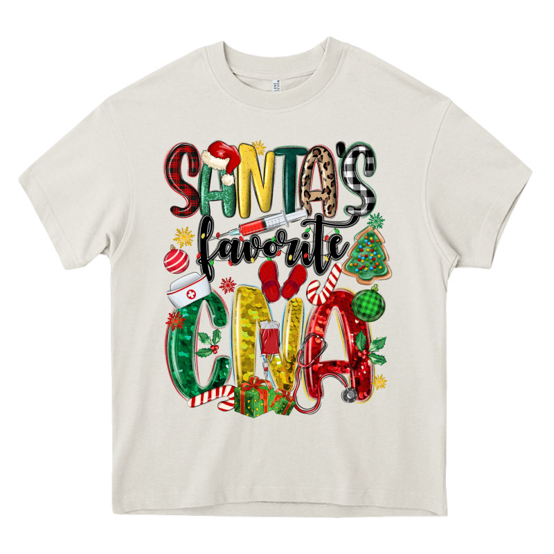 Santas Favorite Cna Nurse Heavy Core Tee by MaliasSmallBusiness | Teevron