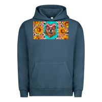 Mama Bear With Sunflowers And Glasses License Plate Urban Hoodie | Teevron