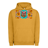Pigment Peanut Butter mama bear with sunflowers and glasses license plate Urban Hoodie - Artiststas
