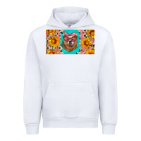 White mama bear with sunflowers and glasses license plate Urban Hoodie - Artiststas
