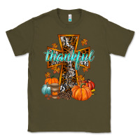 Army Green thankful cross Classic Tee - RacoonDesign