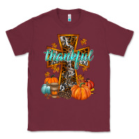 Burgundy thankful cross Classic Tee - RacoonDesign
