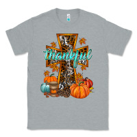 Heather Grey thankful cross Classic Tee - RacoonDesign