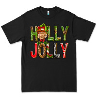 Black Holly Jolly elf gnome Premium Tee - NancyCooperArtShop