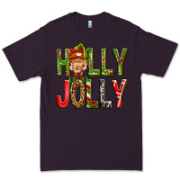 Plum Holly Jolly elf gnome Premium Tee - NancyCooperArtShop