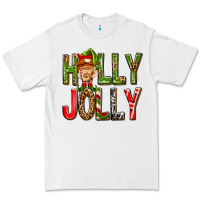 White Holly Jolly elf gnome Premium Tee - NancyCooperArtShop