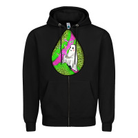 Black halloween ghost teardrop Zipper Hoodie - BundleAndBundleShop