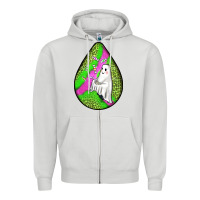 Dove Grey halloween ghost teardrop Zipper Hoodie - BundleAndBundleShop