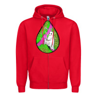 Red halloween ghost teardrop Zipper Hoodie - BundleAndBundleShop