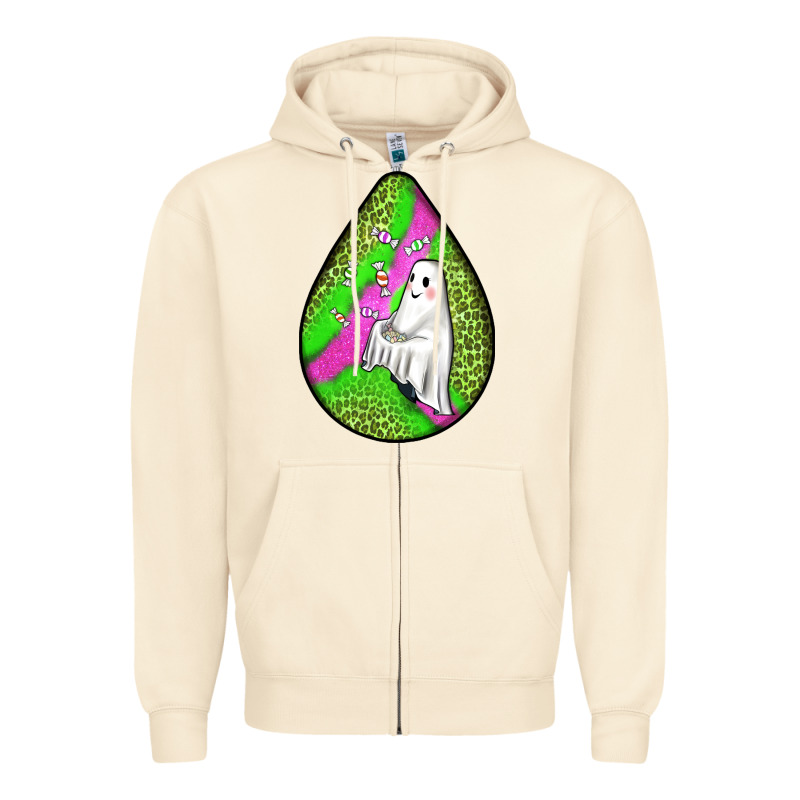Halloween Ghost Teardrop Zipper Hoodie by BundleAndBundleShop | Teevron