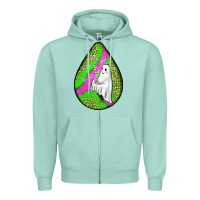 Seafoam halloween ghost teardrop Zipper Hoodie - BundleAndBundleShop
