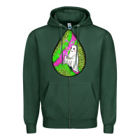 Sports Green halloween ghost teardrop Zipper Hoodie - BundleAndBundleShop