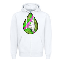 White halloween ghost teardrop Zipper Hoodie - BundleAndBundleShop