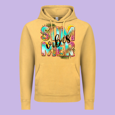 Summer Vibes Vintage Hoodie Designed By Nancycooperartshop
