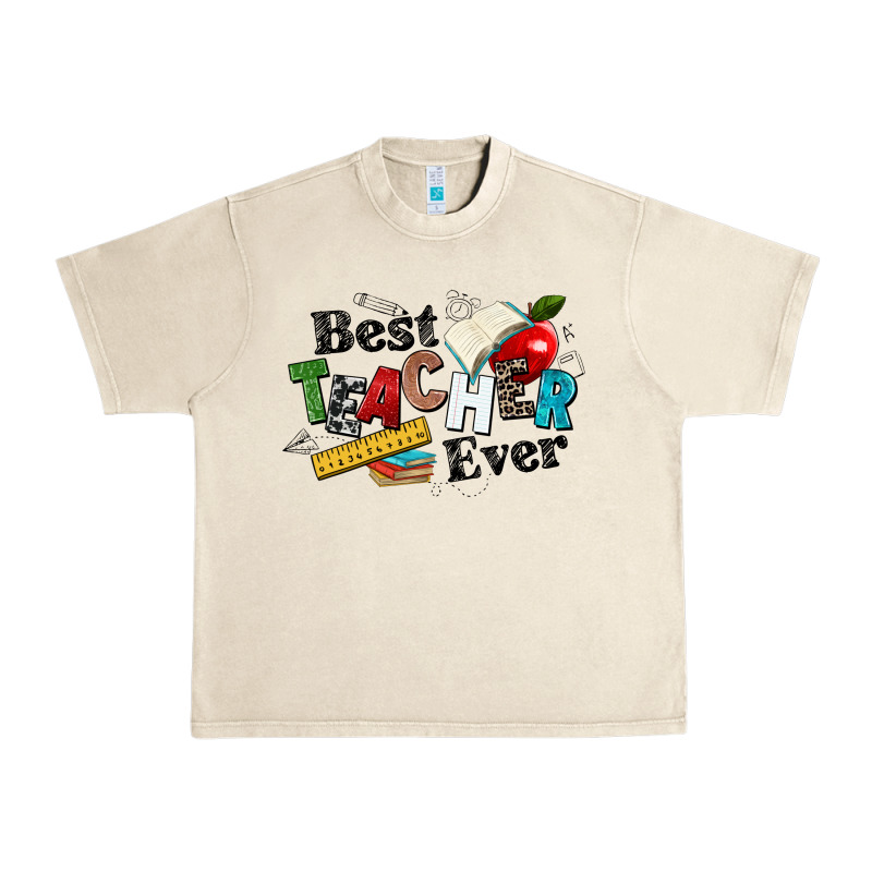 Best Teacher Ever Urban Heavy Tee by NancyCooperArtShop | Teevron