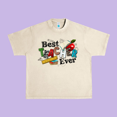 Best Teacher Ever Urban Heavy Tee Designed By Nancycooperartshop