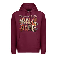 Burgundy take me out to the ball game Premium Hoodie - FaDigitalArtStudio