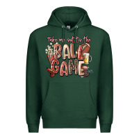 Sports Green take me out to the ball game Premium Hoodie - FaDigitalArtStudio