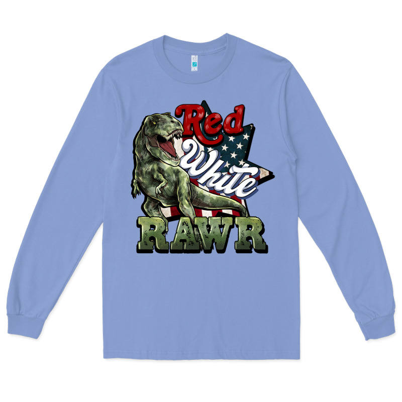 Red White Rawr 4th Of July Long Sleeve Tee by HowdyJamesFarm | Teevron