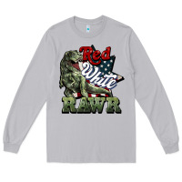 Moon Dust Red white rawr 4th of july Long Sleeve Tee - HowdyJamesFarm