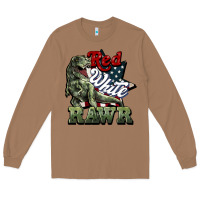 Toasted Coconut Red white rawr 4th of july Long Sleeve Tee - HowdyJamesFarm