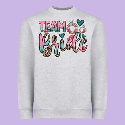 Team Bride Heavyweight Sweatshirt Designed By Oliviacreatesart