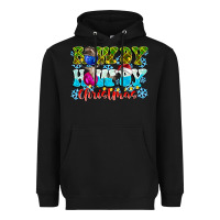 Black Rowdy Howdy Christmas Heavyweight Hoodie - CowhideDigitalArt