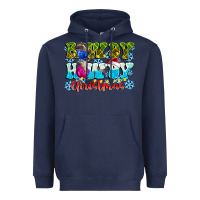 Navy Rowdy Howdy Christmas Heavyweight Hoodie - CowhideDigitalArt